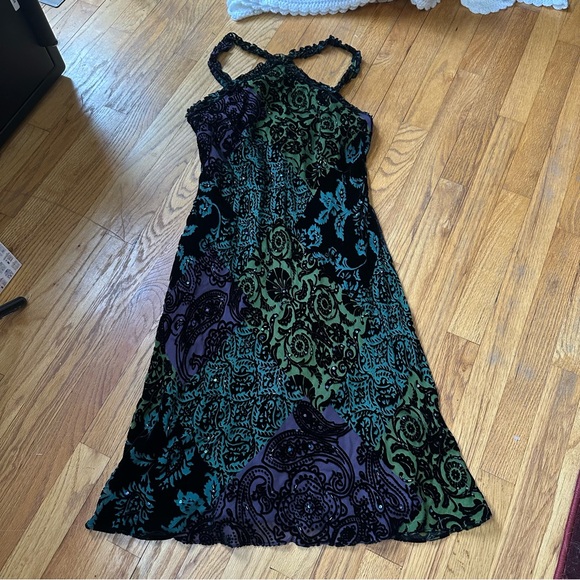 Muse Dresses & Skirts - Whimsigoth burnout velvet vintage dress